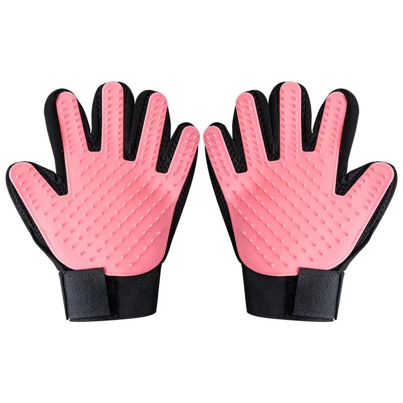 Pet Grooming Gloves,Silicone material, five-finger cat hair removal gloves, suitable for cats and dogs bath massage