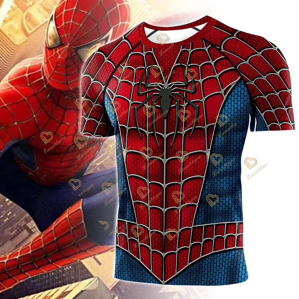 New Comics Running T Shirts 3D Printed Superhero Short Sleeve Bodybuilding Summer Shirt Compression Men T-Shirt Tops Tees