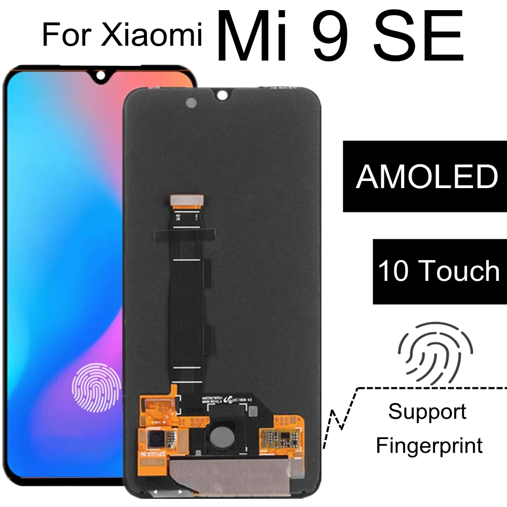 

5.97 Amoled Display For Xiaomi Mi 9 SE LCD Display Touch Screen Replacement For Xiaomi Mi9SE Mi9 SE M1903F2G Lcds