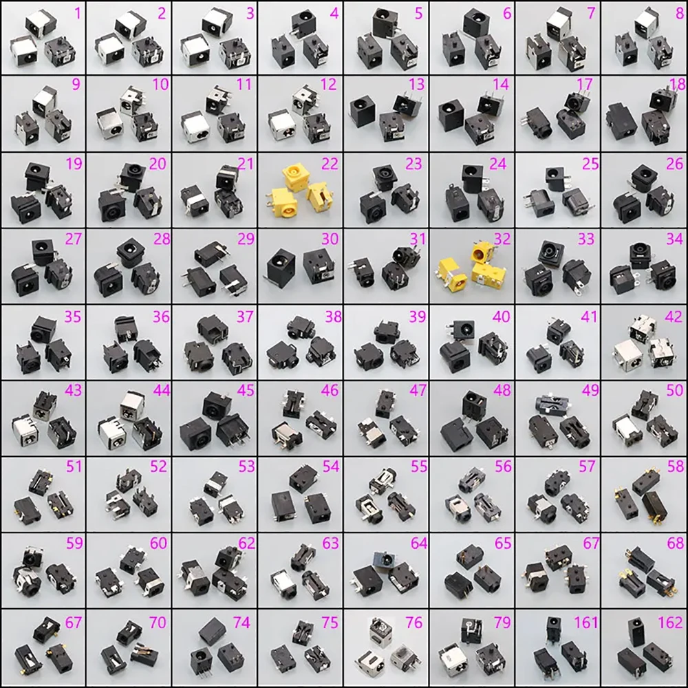 72Models 72pcs Laptop/Tablet/notebook DC Power Jack Socket Connector For IBM Lenovo Samsung Sony ASUS Acer Ramos