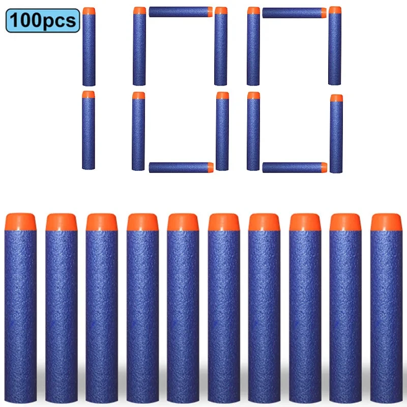 7.2cm 50/100pcs Nerf Soft Bullets Darts Round Head Refill Sponge Darts Kids Children Toy Gun Bullets For NERF N-Strike Blasters