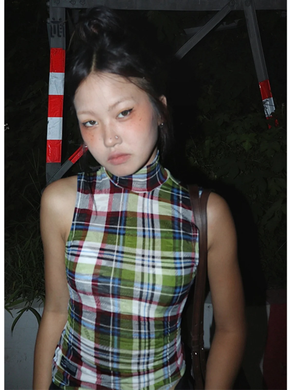 Summer Women Plaid Harajuku Fashion Tank Top Vintage Dark Academia Crop Top Y2k Coquette 2000s Aesthetic Tide Goblin Core Kpop