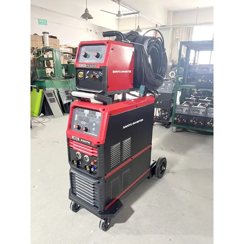 Digital MIG Welding Machine Dual Pulse Gas Shielded Arc Welders IGBT Inverter Welding for Aluminum 380V 500A