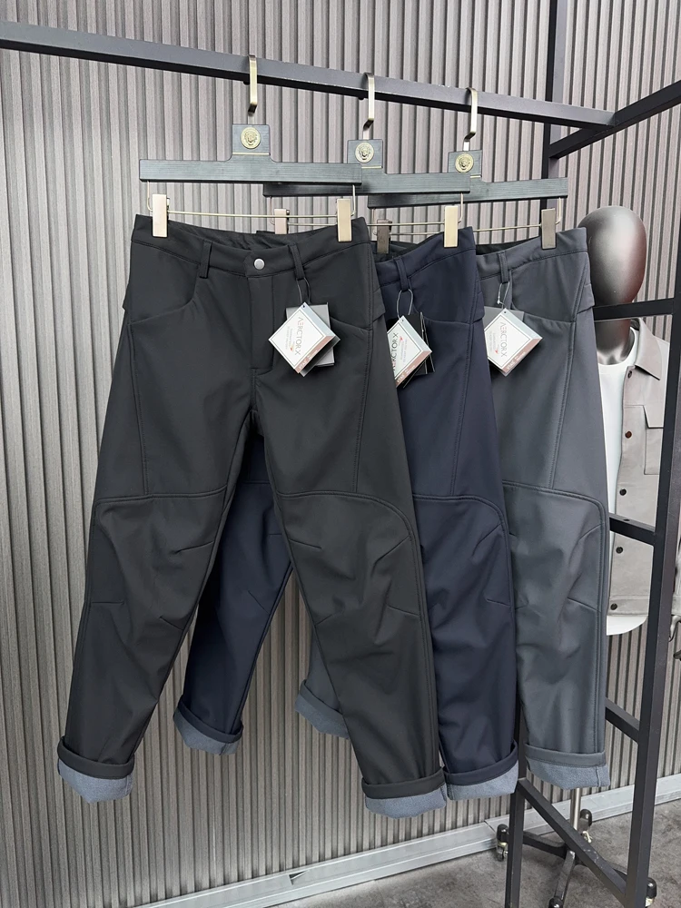 

Уличная спецодежда Thiened Fce на подкладке, мягкие брюки ell, повседневные брюки с прямыми штанинами для мужчин, осень-зима Faion Ci Sle