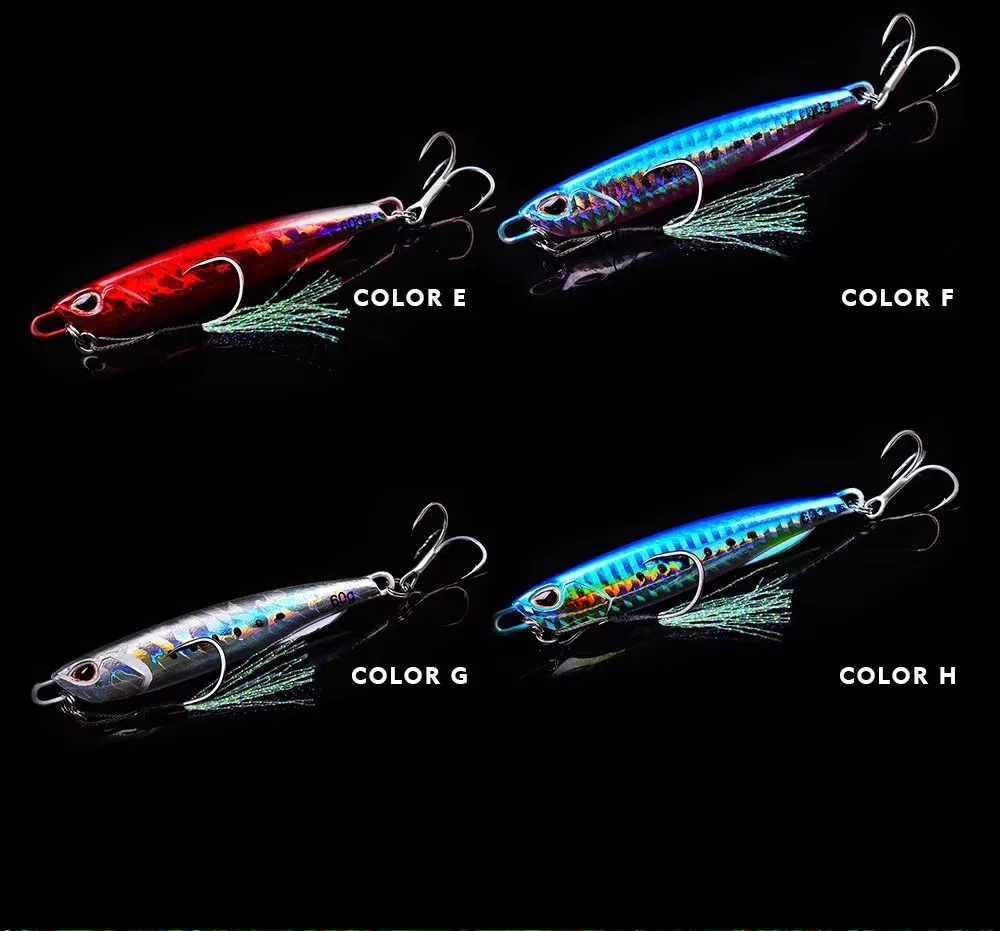Hot Metal Jig Angelköder Gewichte 10g-60g Trolling Harter Köder Bass Angelköder Tackle Forelle Jigging Köder Jigs Salzwasserköder – Detail 6