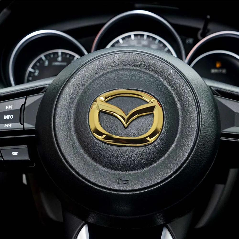 Car Badge Styling Decoration Steering Wheel Rings Stickers Carbon Fiber Covers For Mazda For VW Golf Polo Scirocco Passat Tiguan - view 6