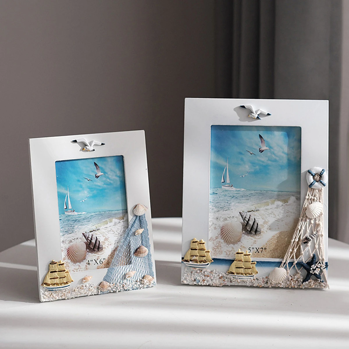 กรอบรูปไม้ – กรอบรูปสไตล์ทะเลช - Engraved Wood Frame บทวิจารณ์และราคา