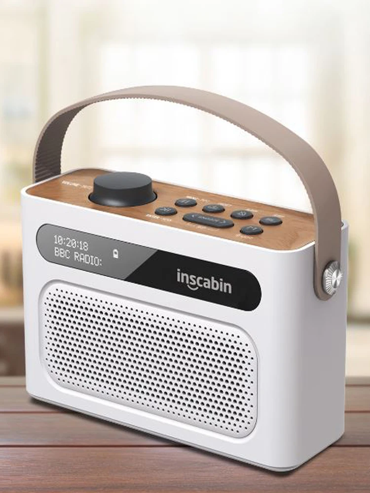 Портативная беспроводная Bluetooth-колонка с часами и дисплеем, цифровое радио, сабвуфер, колонка, колонка