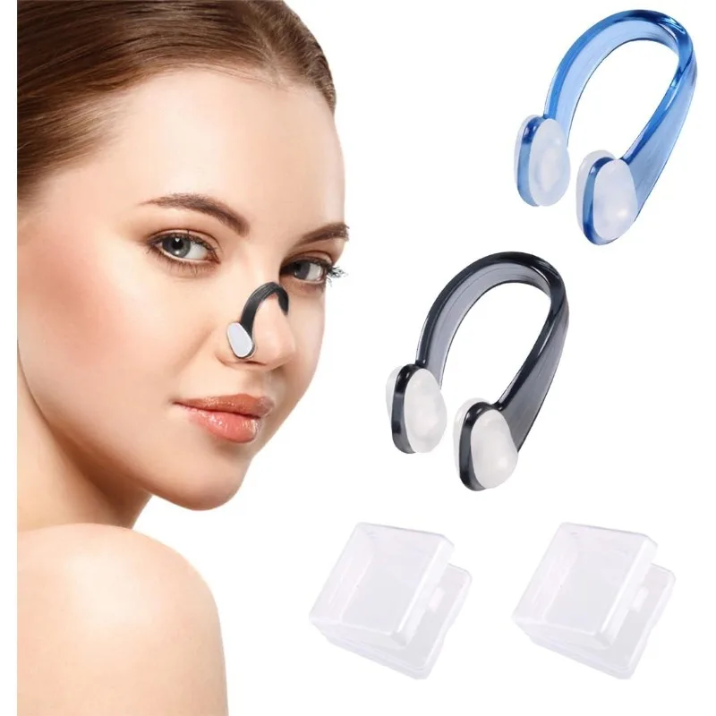 2 Pack Swimming Nose Clip Professional Swimming Training Anti-choking, Comfortable, Waterproof and Non-slip Nose Clip