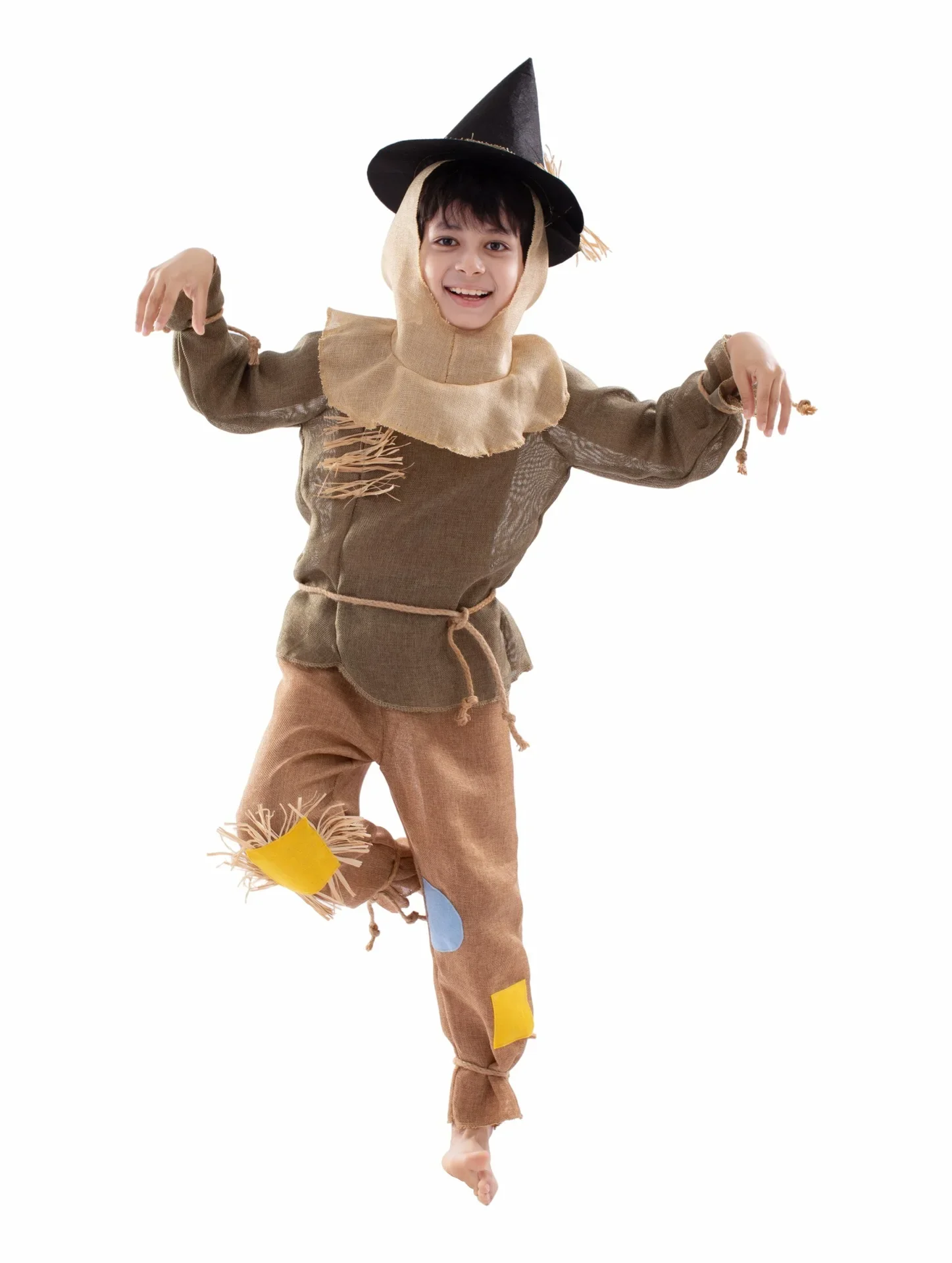 Child Scarecrow Costume for Women Men Kids Halloween Cosplay Scary Straw Family Costumes