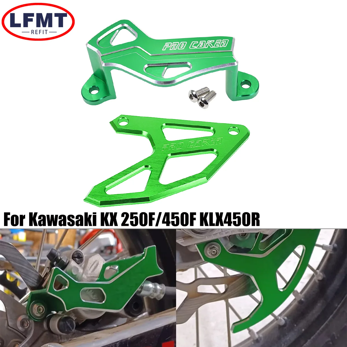 

Motocross Rear Brake Caliper Brake Disc Guard Protector Cover For Kawasaki KLX 450R KX250F KX450F KX 250F 450F KLX450R 2004-2018