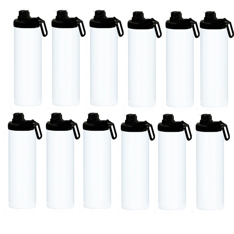 Roestvrijstalen blanco ruimte-sublimatie rechte kolven Draagbare waterfles met dop Koffiekopje Mok Vacuüm geïsoleerde thermoskan