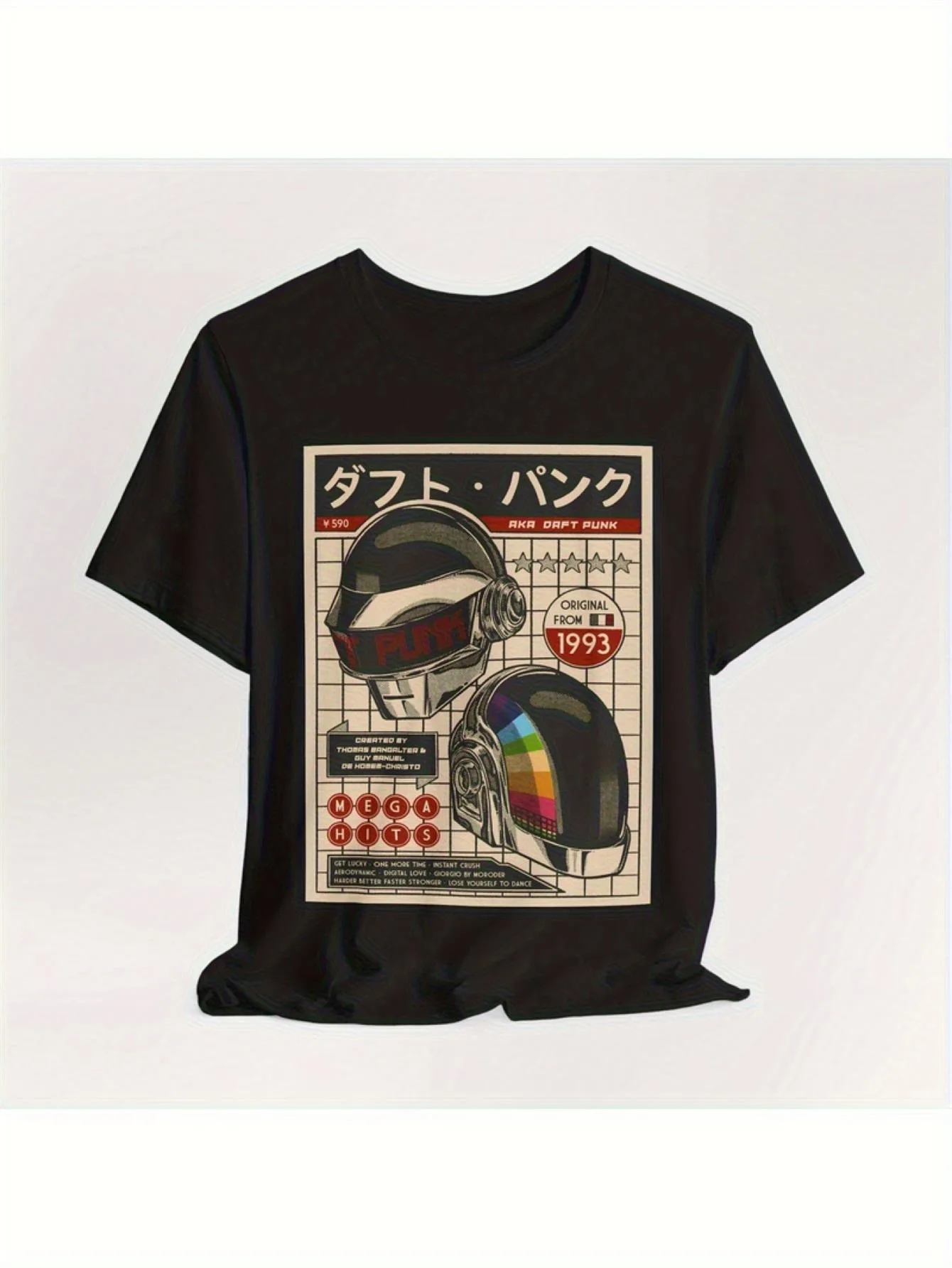 

Мужская футболка в стиле ретро в стиле киберпанк TRON Art Graphic Tee Мягкая уличная рубашка с круглым вырезом Ретро Техническая одежда Synthwave TRON Повседневная одежда