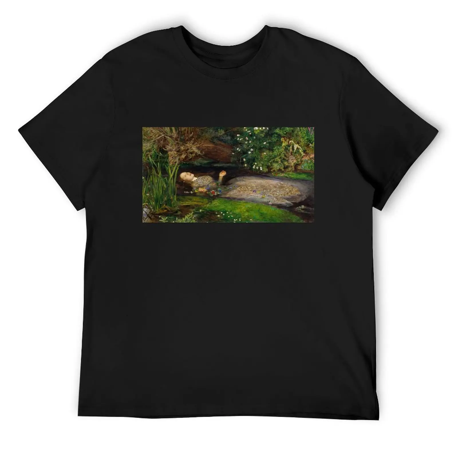 Ophelia by John Everett Millais T-Shirt hippie clothes vintage t shirts t shirt men 100℅ cotton