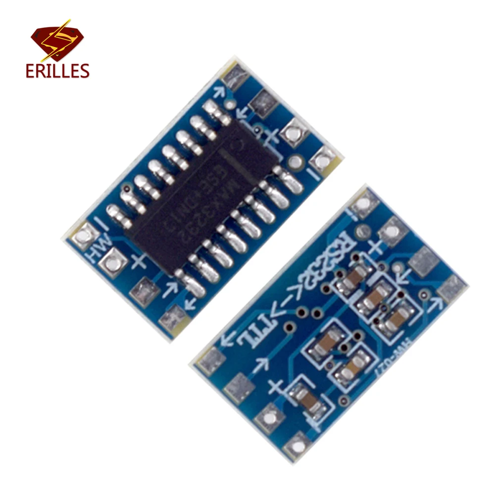 5Pcs Mini RS232 To TTL Level Conversion MCU Board Electronic Module MAX3232CSE Chip Serial Converter Board Adaptor 3V~5V 120kbps