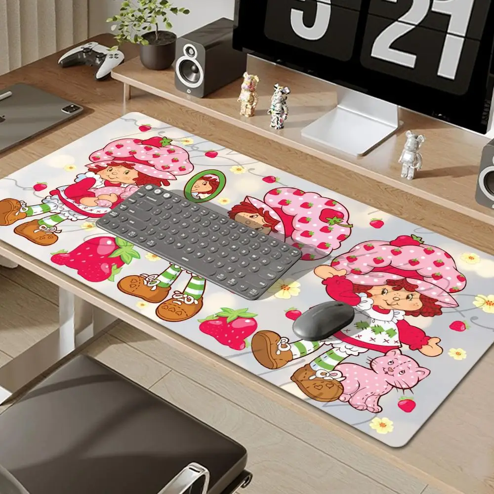 Cartoon S-Strawberry S-Shortcake Mousepad Large Gaming Compute Gamer PC Keyboard Mouse Mat