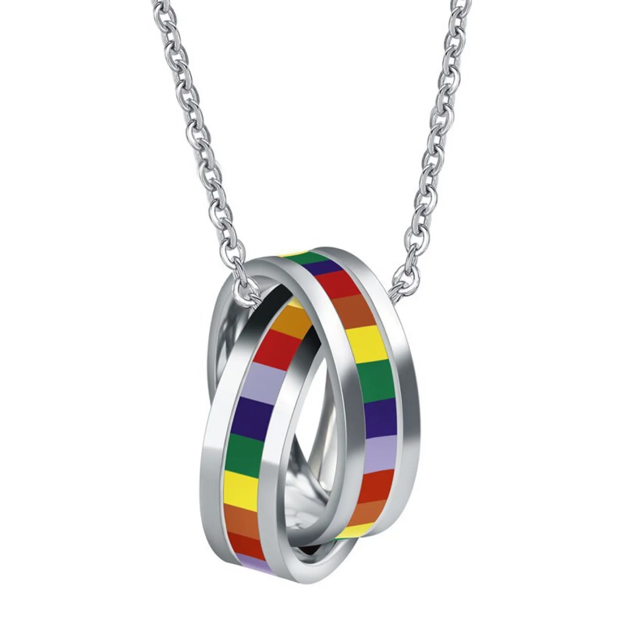 

rainbow chakra necklace for Women Men Stainless Steel 7 Chakra Reiki Healing Buddhist Chain Jewelry collier