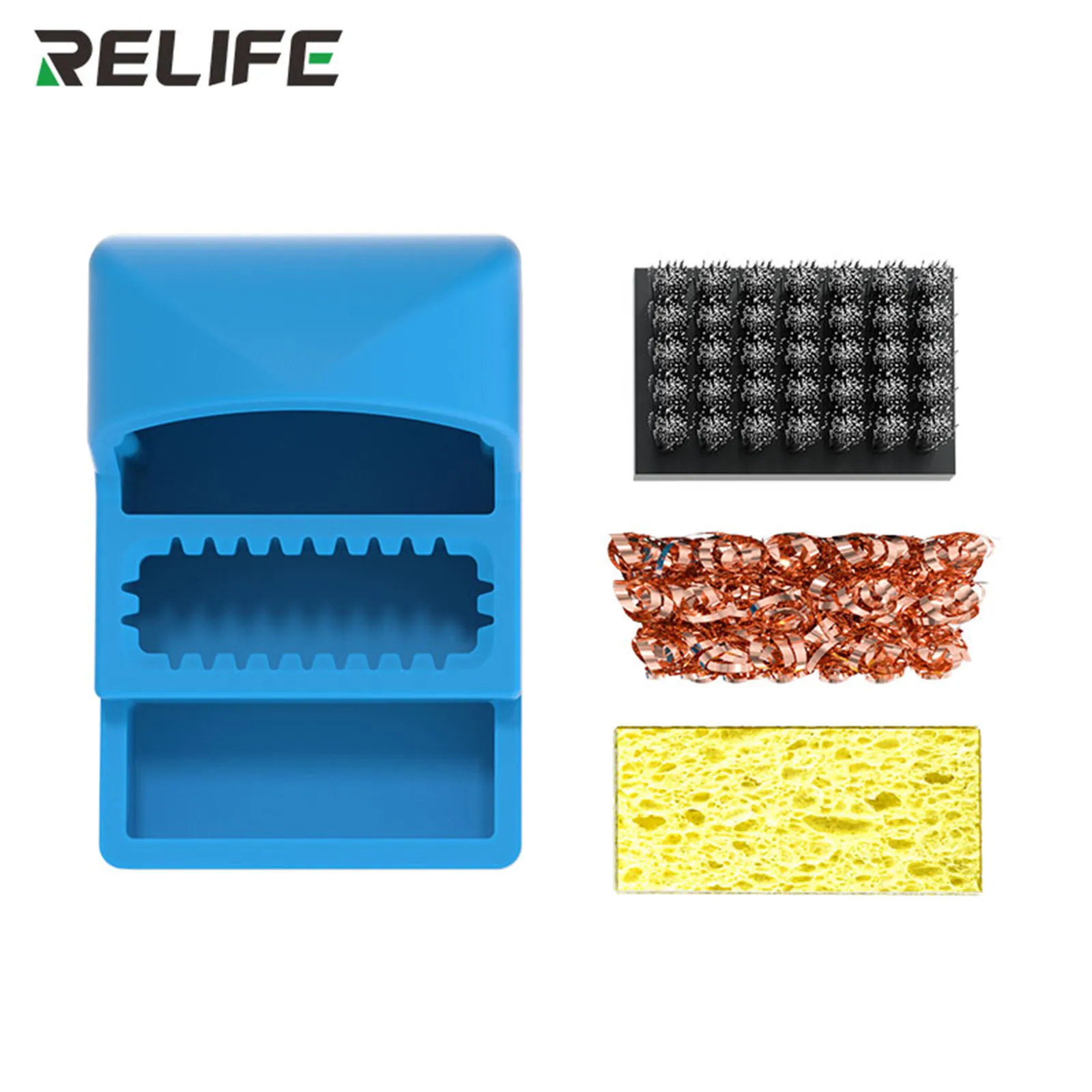 RELIFE RL-599C 3-in-1 Soldering Iron Tip Cleaner Tip Tin Removal Box