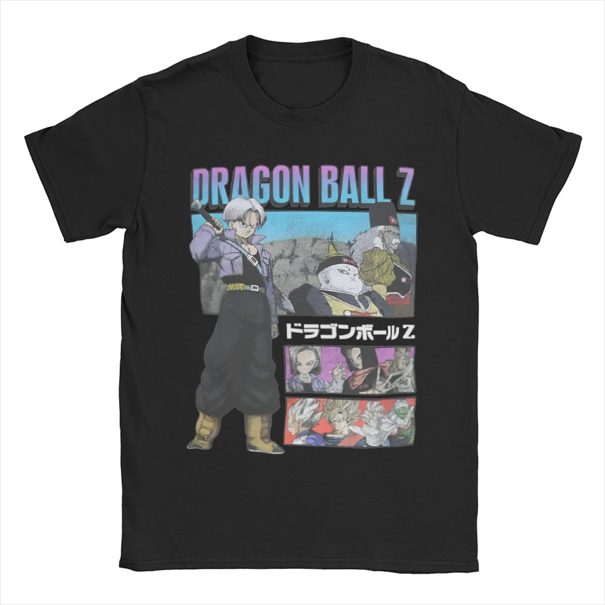 2026 Neues Heißes Sommer Dragon Ball Trunks Übergroßes T-Shirt Hochwertige Future Saga Charakter-Collage-Druck Unisex Retro