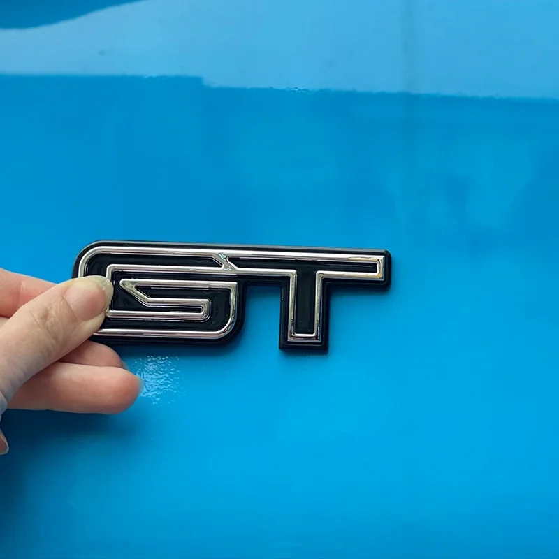 3D GT Logo Sticker for Ford Mustang Mach-E Door Trunk GT Zinc Alloy Creative Emblem Badge Stickers Car Modification Accessories