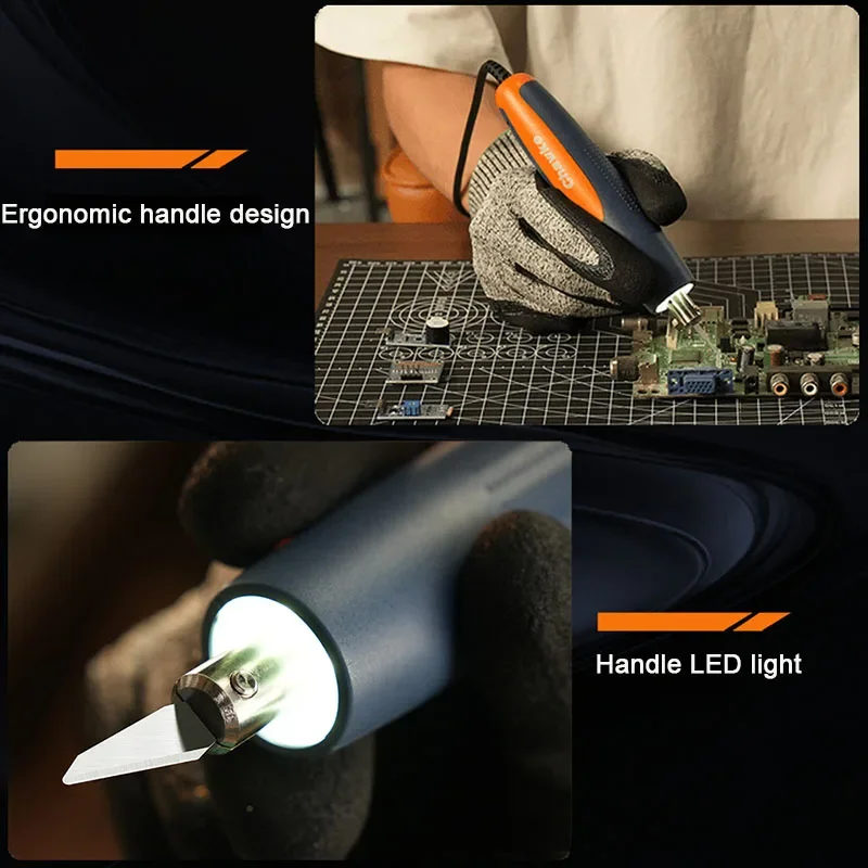 

CHAWKE 65W Ultrasonic Cutting Knife Industrial Plastic Nozzle Electric Carving Knife Tool Ultrasonic Cutting Knife Tool