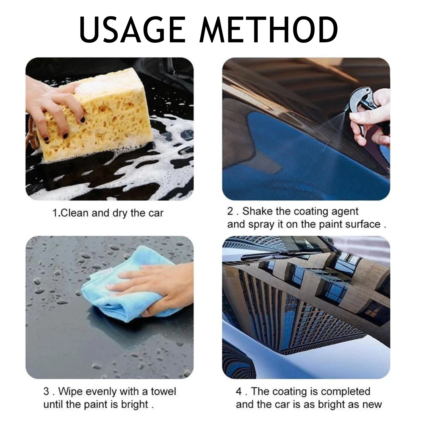 1/2/3PCS Car Nano Repairing Spray Fast Repair Scratches Repairing Polish Spray for Auto Detailing Glasscoat Car Polish