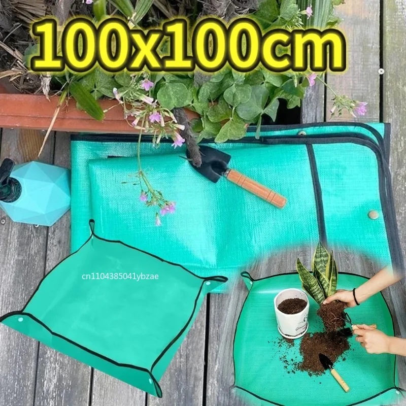 Gardening Mat  Square Plant Pad Waterproof for Transplanting Flower Pots Potting Mat Foldable Garden Repotting Anti-dirty Tarp