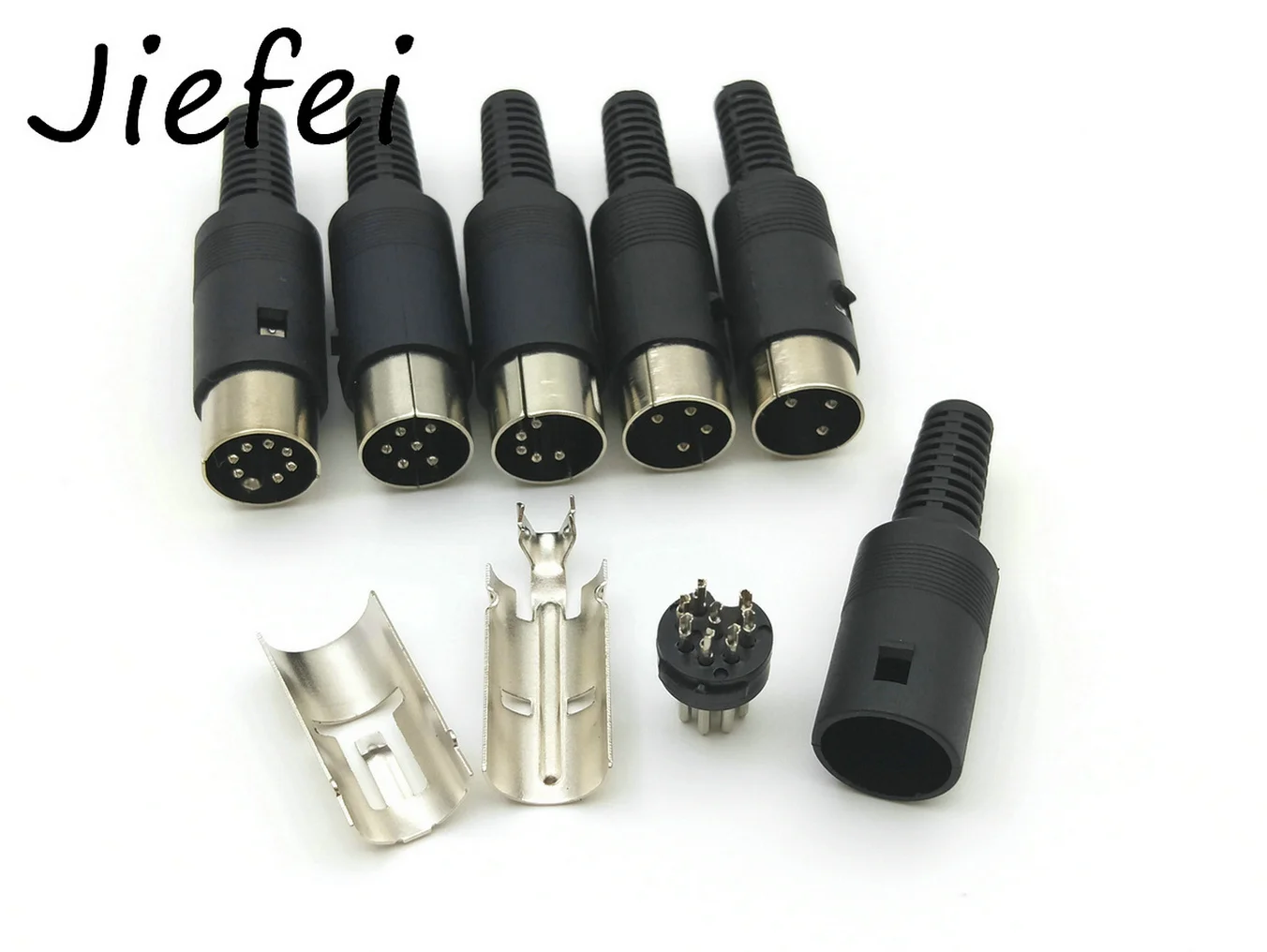 Imagem -04 - Conector Macho Din de Áudio av 100 Peças Plug 3pin 4pin 5pin 6pin 7pin 8pin Partes para Montagem de Cabo de Chassi