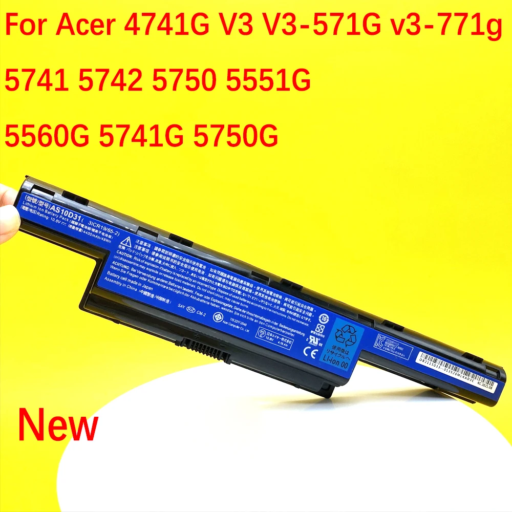 AS10D31 New 4400mAh Laptop Battery For Acer Aspire V3 V3-471G V3-771G E1 E1-421 E1-531 E1-571 Series V3-551G V3-571G