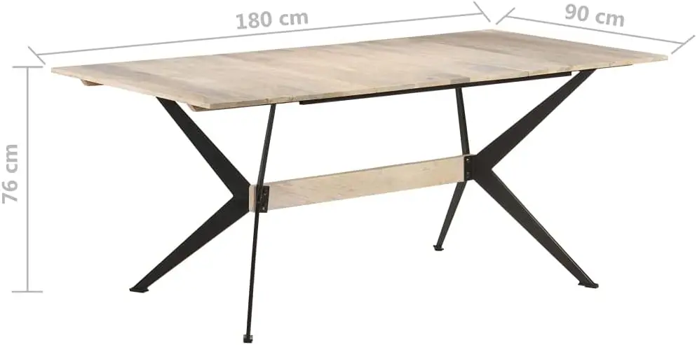 Breakfast Table Coffee Tables Conference Tables Display Tables Dining Table 70.9""X35.4""X29.9"" Solid Mango Wood Suitable For