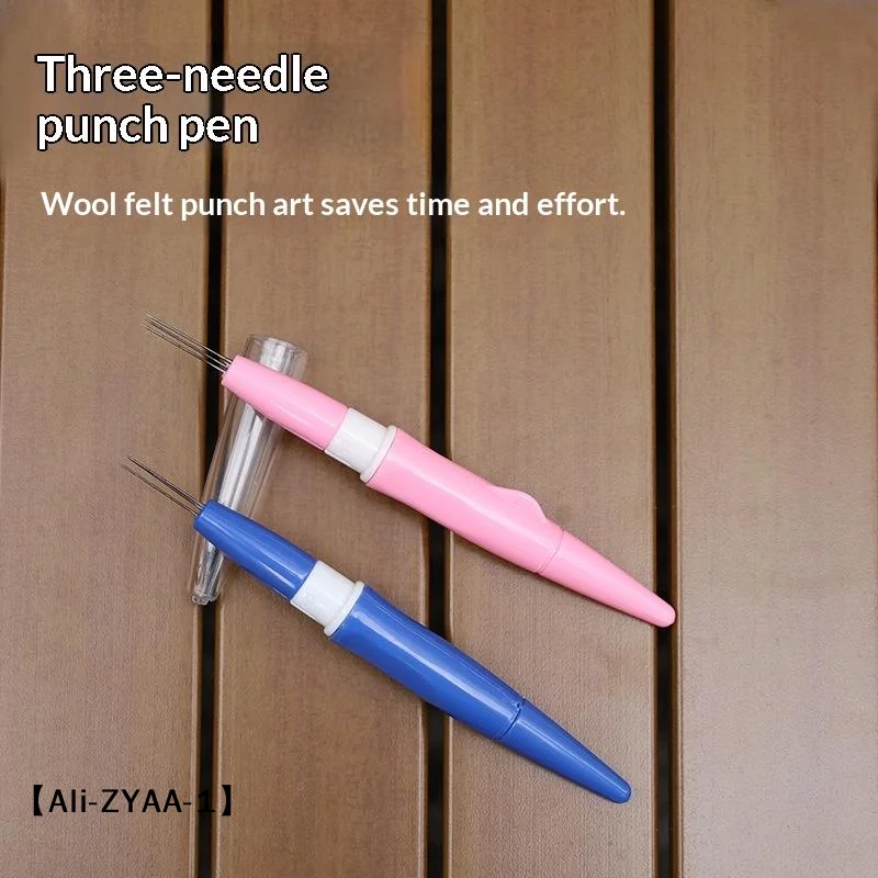【A】Needle Pen The Poking Fun Tools For Wool Felt Replace Needles With DIY Art Handwork Craft Multi Needle Tool Sewing