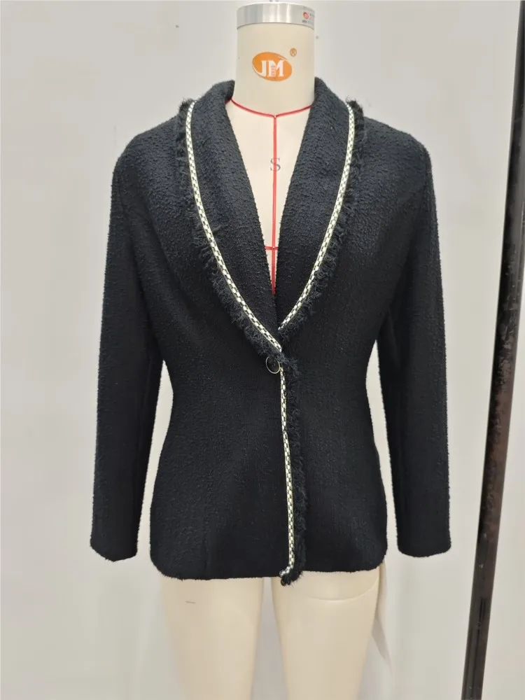 Otoño Blazer traje abrigo mujer estampado Patchwork elegante moda manga larga señoras Blazer traje chaquetas estilo coreano mujer abrigos