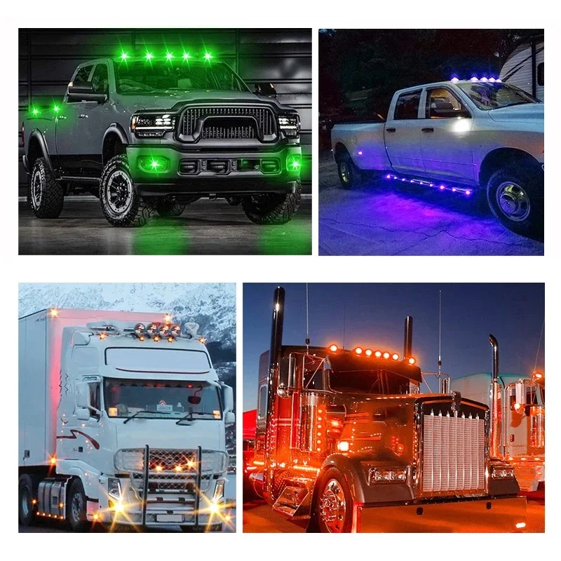 10 قطعة LED مقطورة الجانب ماركر ضوء ، مؤشرات السيارات ومصباح التخليص مع إشارة الانعطاف للشاحنات والمقطورات RV والمركبات #6