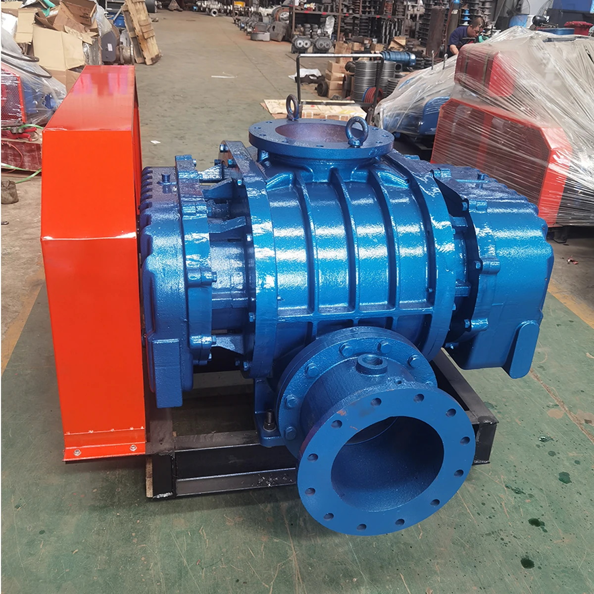 High-Power Electric Rotary Roots Air Blower for Particle Transportation Industrial 220V AC High Pressure view 5