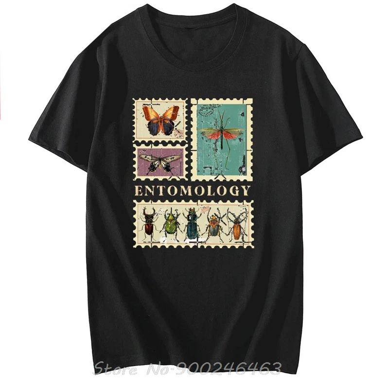 Cottagecore Entomology Tee Vintage Bug T-Shirt Insect Praying Mantis Top Gift for Insect Lover Scientific Aesthetic Beetle Shirt