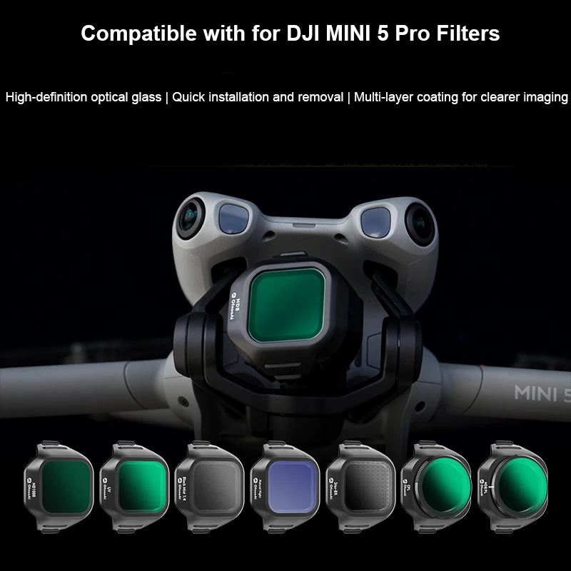 

Neutral Density Camera Lens ND Filter for DJI Mini 5 Pro ND & CPL Filters Set UV ND8 ND16 ND32 ND64 ND1000 Drone Accessories