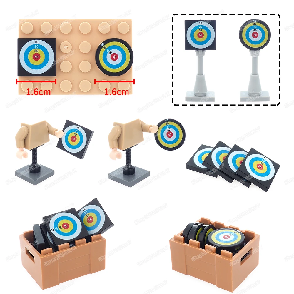 

Gun Target Printed Pattern Building Block 3068 Tiles 14769 Moc Military Figures Weapons Train Match Scenes Model Child Gift Toys