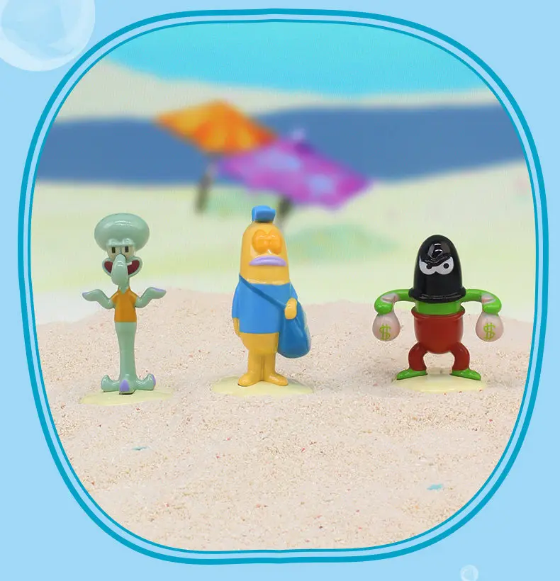 Original SpongeBob Life Is A Drama Blind Box Kawaii Mini Passerby Fish Melting Beans Figuren Desktop-Ornamente Sammlerstücke Spielzeug – Detail 7