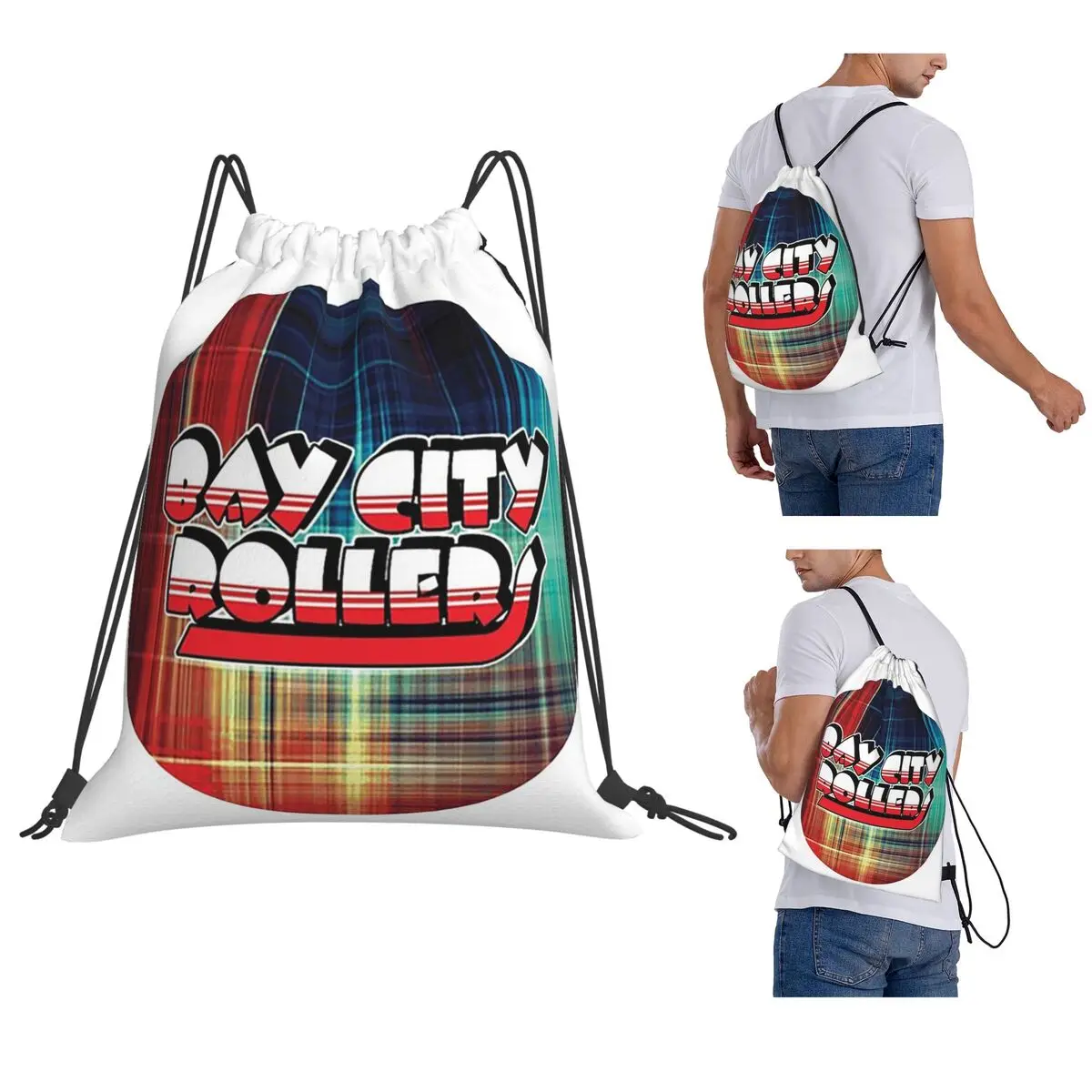 

Рюкзаки Bay City Rollers, многофункциональные портативные сумки на шнурке, сумка для хранения, сумки для книг для мужчин и женщин, школьные