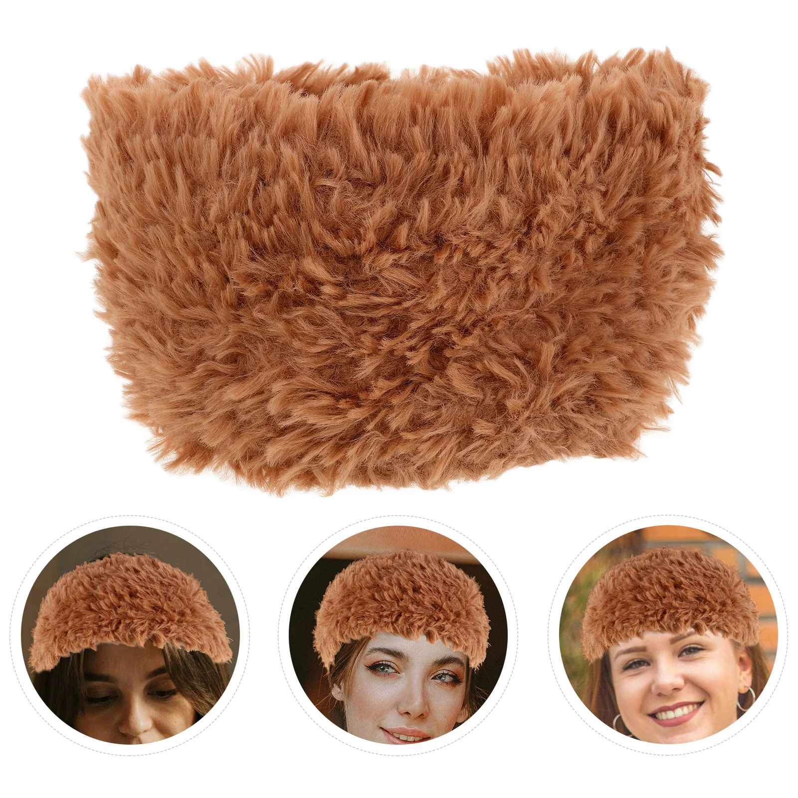 

Plush Headband Ear Muffs Furry Warm Warmer for Women Headbands Trendy Fuzzy Knit