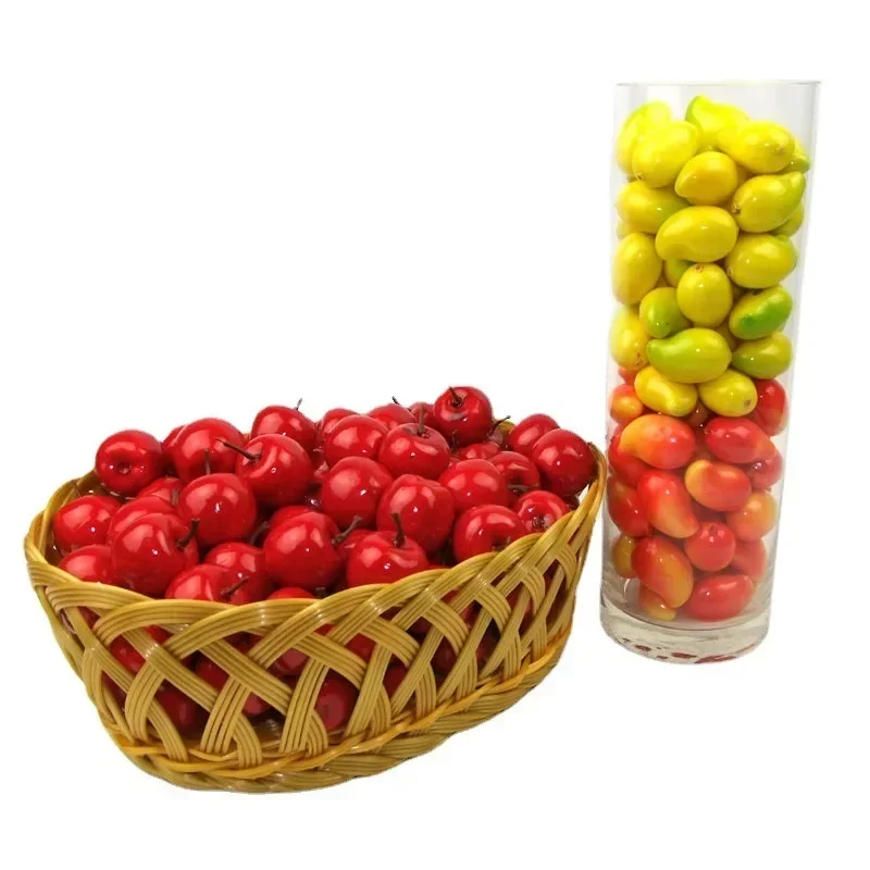 20Pcs Simulated Fruit Mini Small Fruit Model Simulated Fruit and Vegetable Set Fake Fruit Props Decorative Accessories