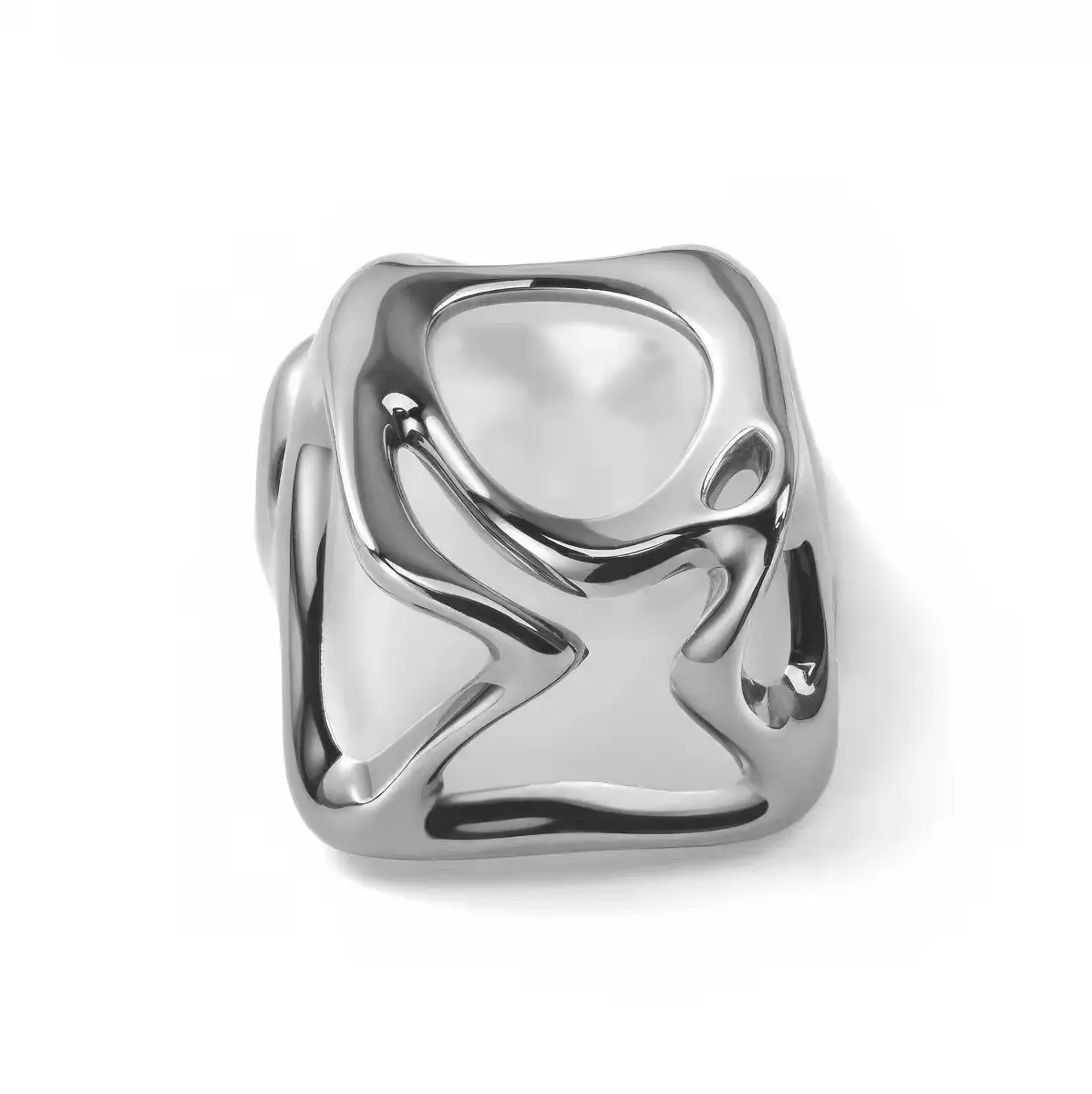Liquid Metal Style Hollow Keycap ABS Electroplated Shine-Through Custom Keycap for MX Mechanical Keyboard
