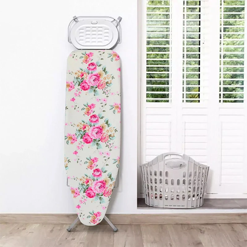 1 Set Deluxe Ironing Board Cover And Pad Includes 2 Cotton Pads (Ironing Board Not Included)