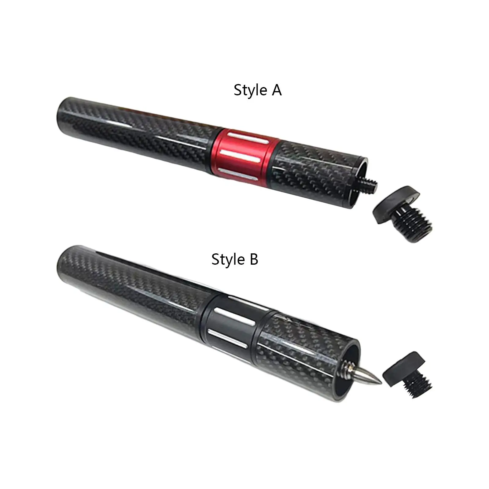 Snooker Cue Extend Telescopic Pool Cue Extension Attachment Carbon Fiber Weights