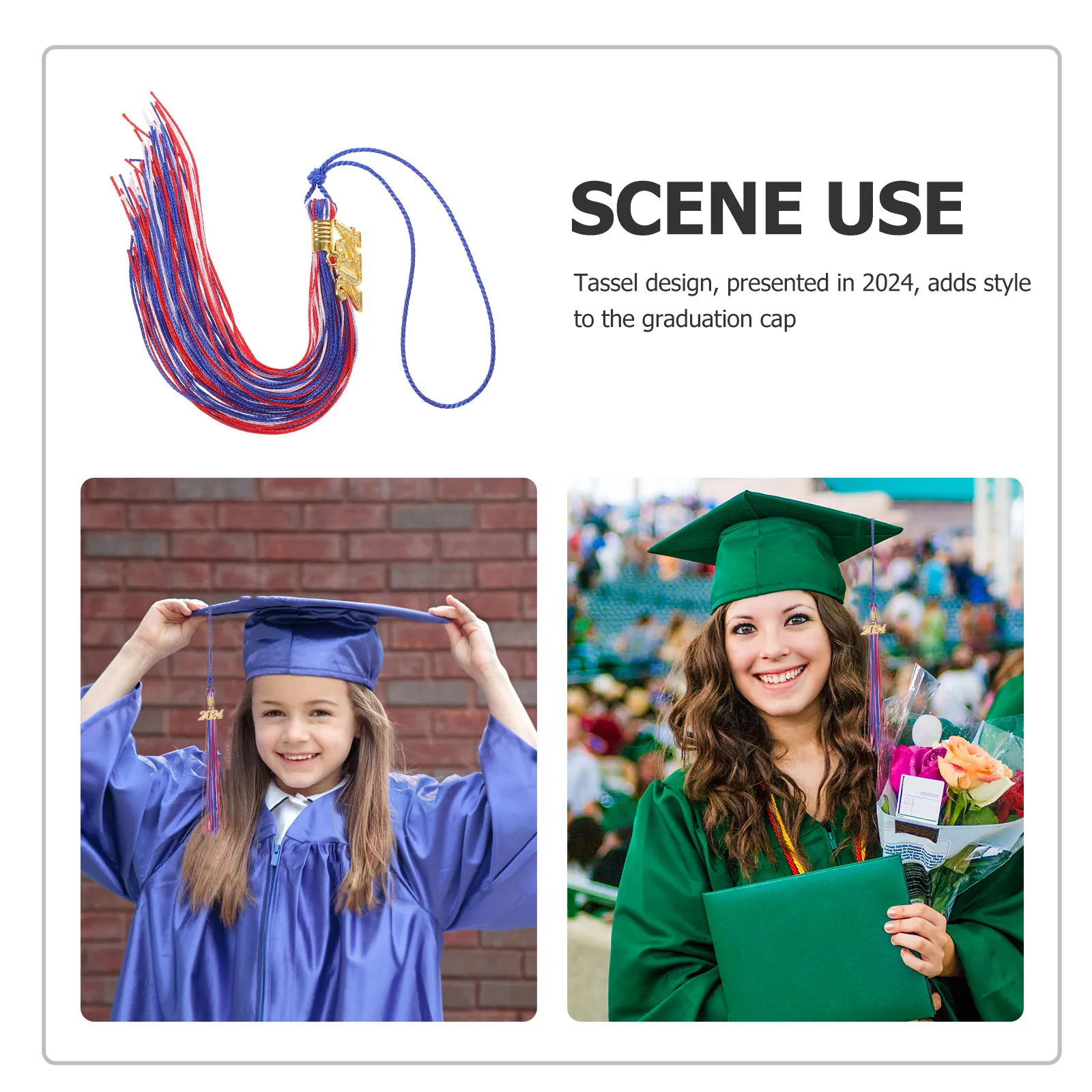 2024 Graduation Tassel for Cap Hat Decor Meticulously Crafted Elegant Hanging Tassel Ornament Graduation Ceremony Commemorative view 4