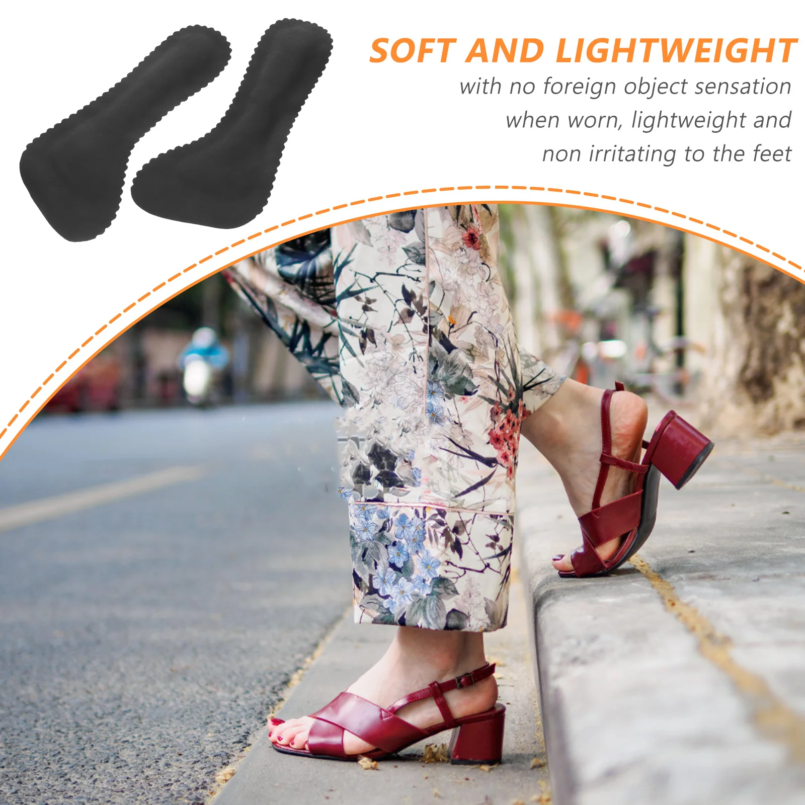 

1Pair Comfortable Heel Pads Anti-Skid Shoe Inserts 37-38 Size Wear-Resistant Foot Accessories Insoles Pads Foot Supplies