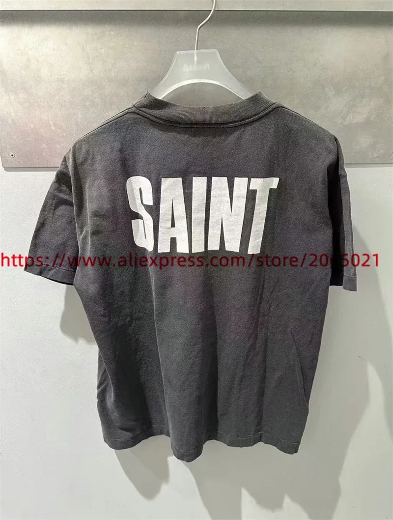 Washed SAINT TEE FRIENDS 25ss T Shirt Men Women Best Quality T-shirt Top Tees