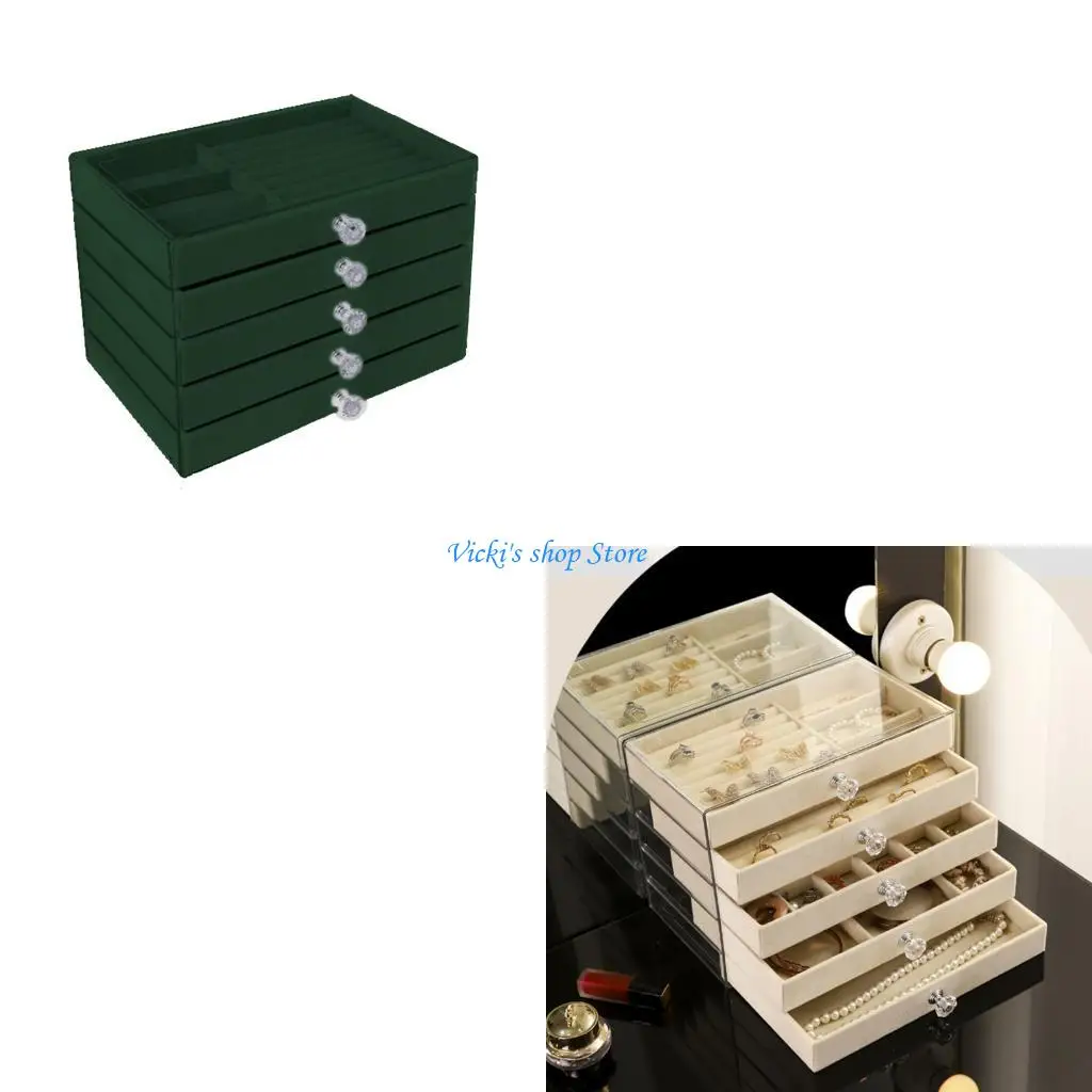 

Органайзер для ювелирных изделий, 5-ярусная система хранения для серег, браслетов, украшения дома