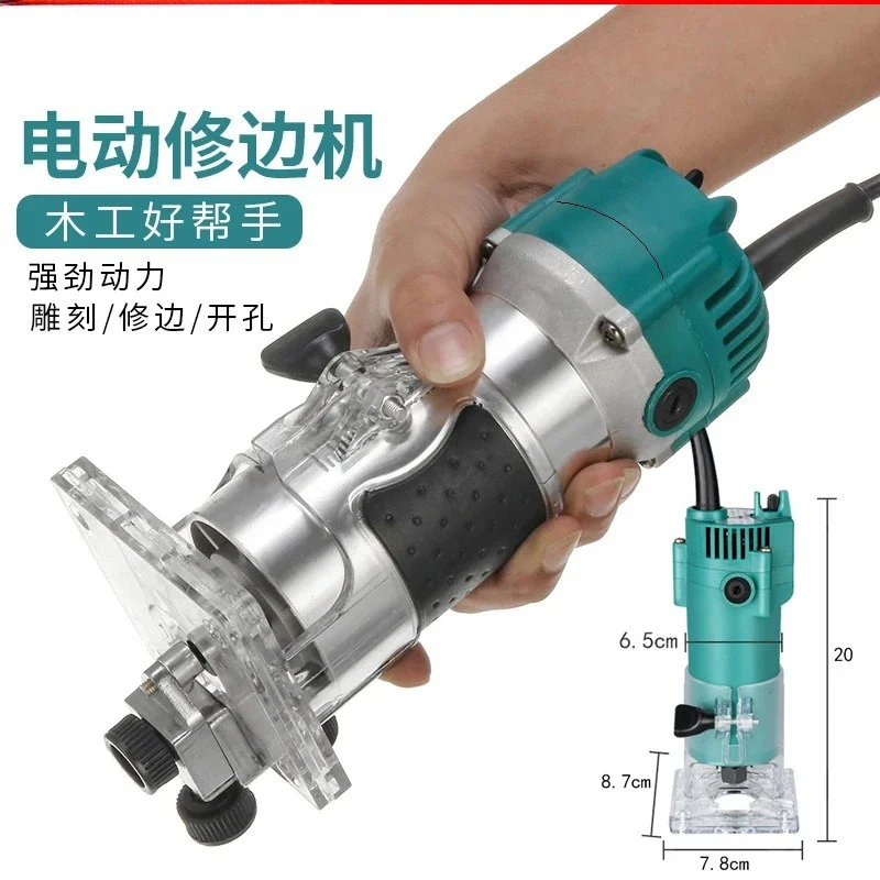 Bakelite Milling Aluminum-plastic Plate Electric Woodworking Slotting Trimming Machine Small Engraving Flip Plate Chamfering