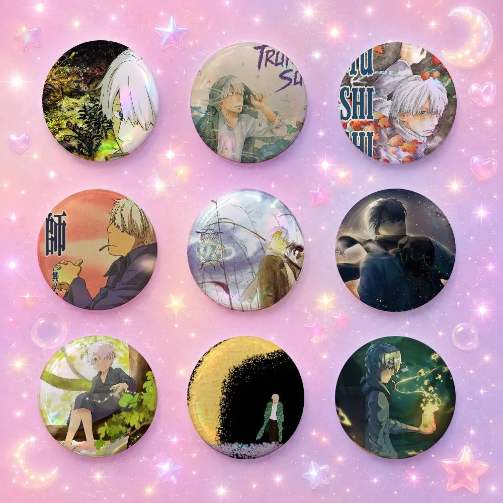 Anime Mus-his-hi Cute Cool Round Pin Badge Set For Anime Game Music Cartoon Fans Backpack Denim Jacket Hat Decoration